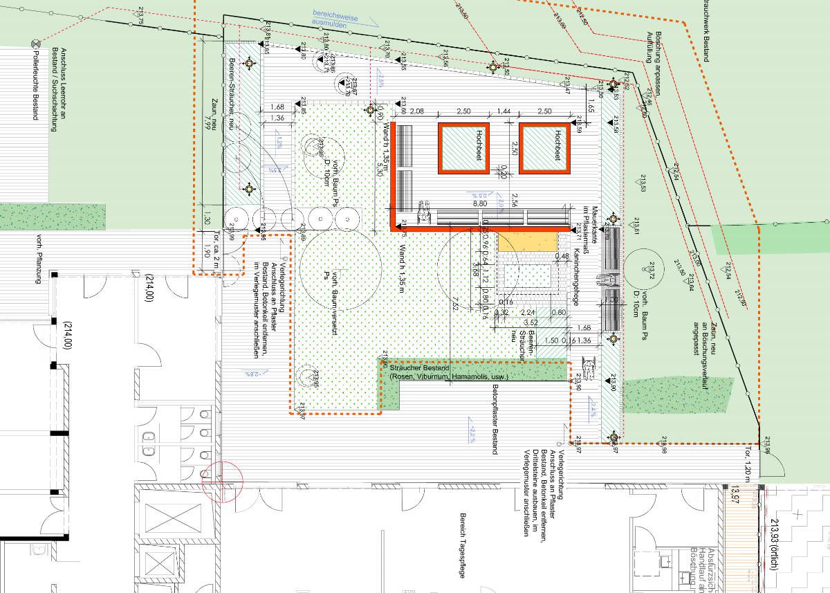 Lageplan Gartenerweiterung Tagespflege