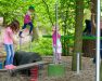Balancierparcours im Waldbereich